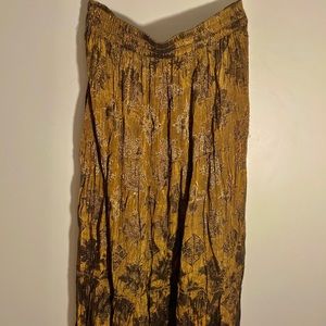 Brown patterned skirt from India